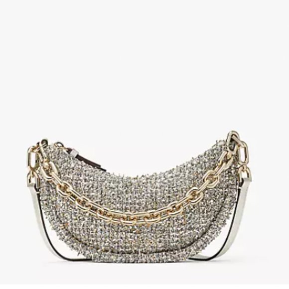 kate spade Smile Tweed Small Crossbody purse bag like new - Picture 3 of 16